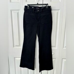 J.Crew Black ‘96 Flare Jeans with Front Patch Pockets